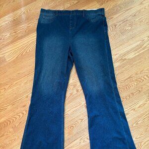 Serra Women's Pull On Flare Jeggings Size Large Blue Jeans Aldi New with Tags
